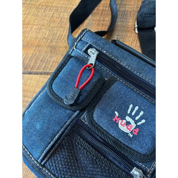 Mudd Vintage Y2K 90s Crossbody Bag Purse Navy Blue Denim Adjustable Straps - Picture 4 of 9